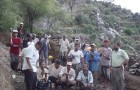 Digging for rainwater haresting reservoir in Almaqaterah