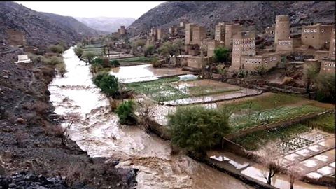 A water barrier saves lives and solves the drought problem in the desert of Al-Jawf