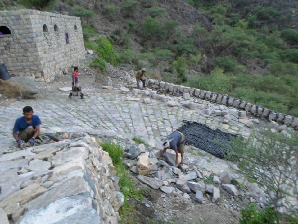 A road brings life into an isolated village in Taiz